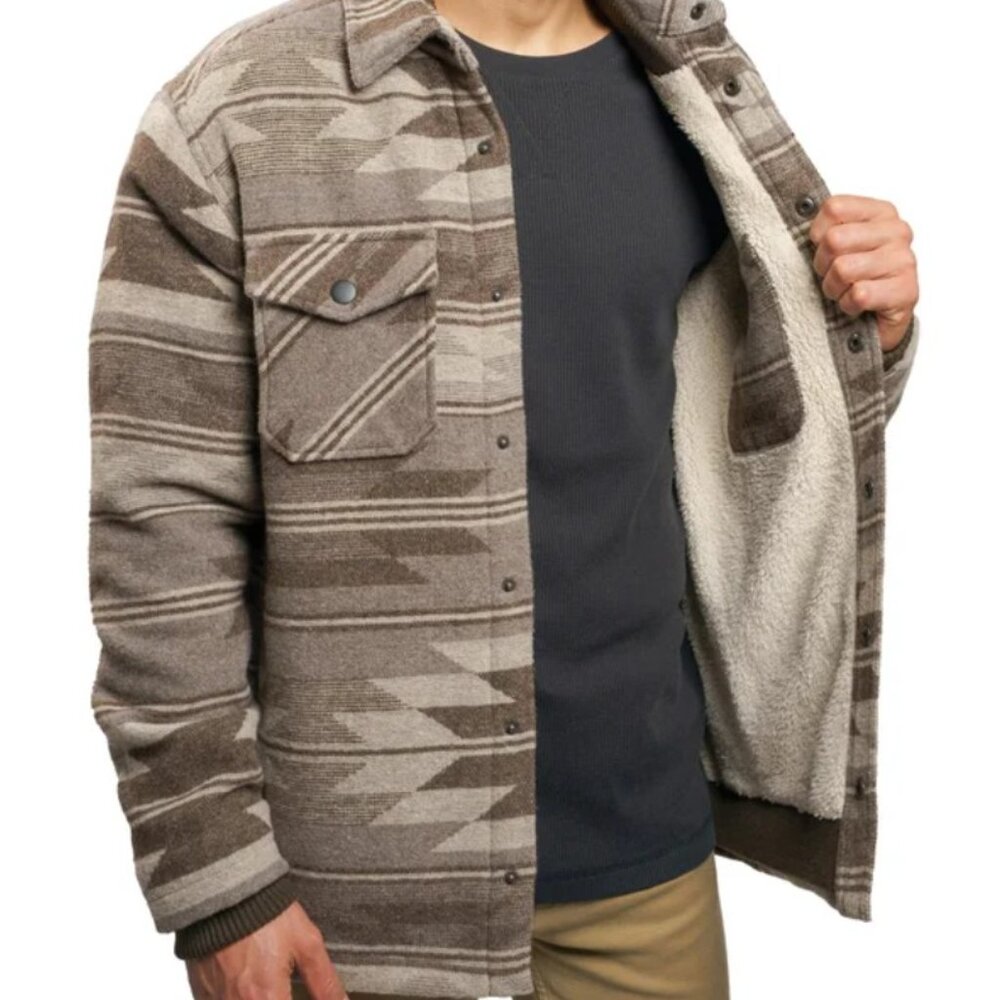 Jachs Men's Sherpa Lined Wool Blend Shirt Jacket- NWT